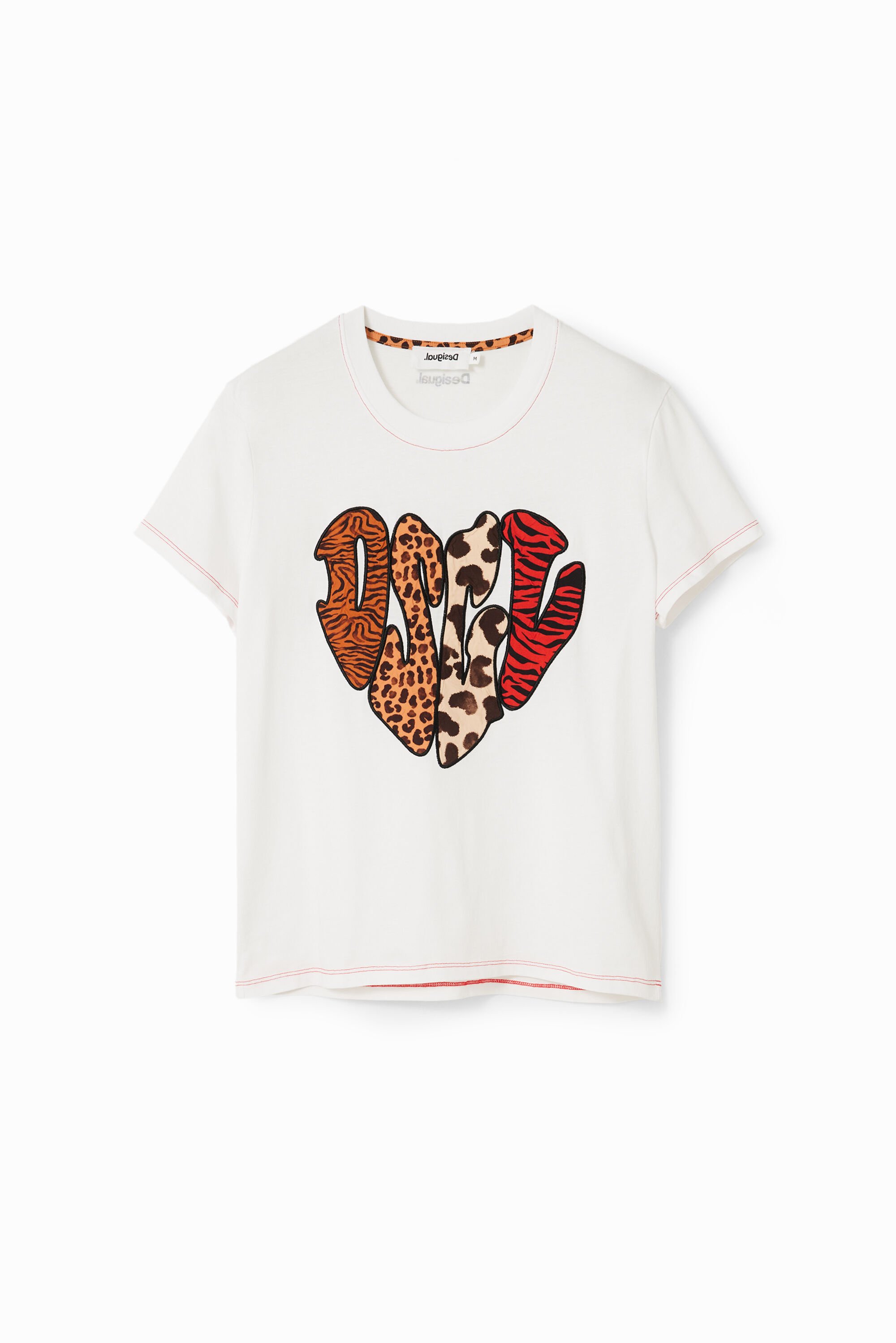 Camiseta Desigual con parches de animal print para hombre
