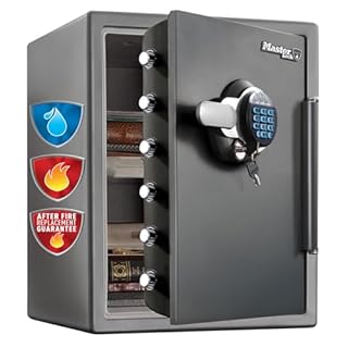 Caja Fuerte de Seguridad Master Lock LTW205GYC Ignifuga y Resistente al Agua 56.6L