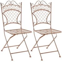 Set de 2 Sillas de Terraza Adelar de Hierro Forjado 40x42x94 cm Set de 2 Sillas de Terraza Adelar de Hierro Forjado 40x42x94 cm