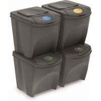 Set de 4 Cubos de Basura Keden Sortibox 4x25L