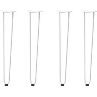 Patas de Mesa Tipo Horquilla x4 Acero Macizo 72 cm