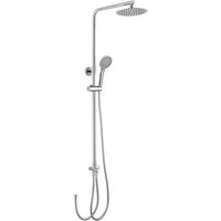 Columna de Ducha Monomando Redonda 79-125 cm Latón Cromo