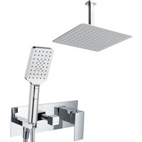 Grifo de Ducha Empotrada Monomando con Rociador de Techo