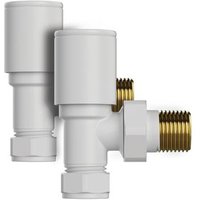 Llave para Radiador Secatoallas de Latón con Acabado Blanco Mate