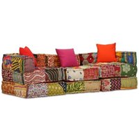 Puf Modular Vidaxl de Tela Patchwork