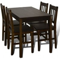 Mesa de Comedor y 4 Sillas de Madera