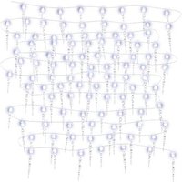 Luces Carámbano Navidad 200 Led Acrílico Pvc 20 M