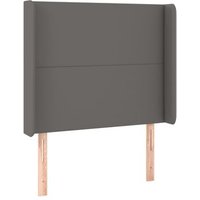 Cabecero con Orejas de Cuero Sintético 83x16x118/128cm