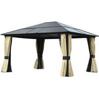 Cenador de Aluminio y Policarbonato Outsunny 4.2x3.6x2.75 M