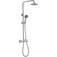 Columna de Ducha Monomando Redonda 100-150 cm, Fabricada en Latón, Tor Extralarga