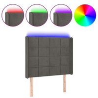 Cabecero con LED de Terciopelo 83x16x118/128 cm