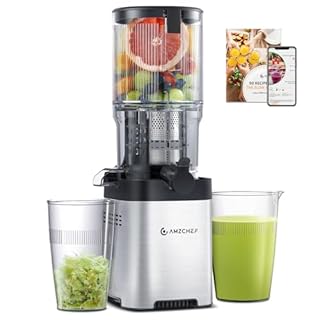 AMZCHEF Extractor de Zumos y Verduras Acero Inoxidable