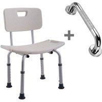 Pack Silla de Ducha Cuadrada con Asa Antideslizante