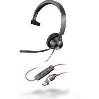 Poly Auriculares Blackwire 3310 con Certificación Microsoft Teams y TAA