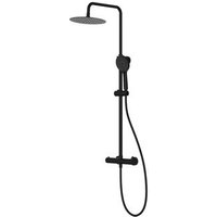 Kibath Columna Ducha Monomando Gun Metal Redonda