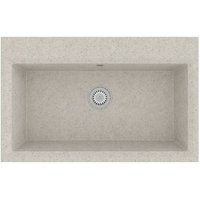 Fregadero de Cocina Vidaxl Granito Beige con Rebosadero