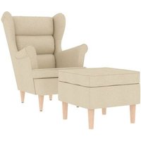 Sillón reclinable con reposapiés de tela