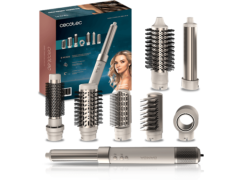 Secador de pelo Cecotec Bamba CeramicCare AirGlam W 8 en 1