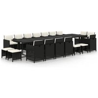 Comedor de Jardín Ratán Sintético Vidaxl 19 Piezas