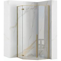 Cabina de Ducha Rea Diamond Brush Gold 90x90
