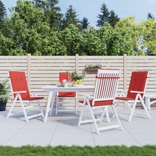 Cojín para Silla de Jardín Vidaxl, Respaldo Alto, 120x50x3 cm, Tela, 4 Piezas