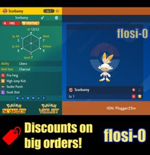Pokémon Brillante Scorbunny Pokémon Escarlata y Violeta