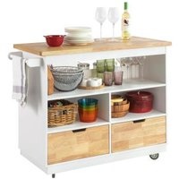 Carrito de Cocina Multiusos Sobuy Fkw107-wn 110 X 55 X 91 Cm