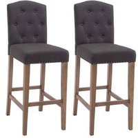 Set de 2 Taburetes de Bar Louise en Tela