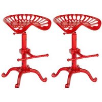 Set de 2 Taburetes de Bar Butch Metal Rojo