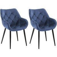 Set de 2 sillas de comedor Tanna en terciopelo