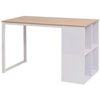 Escritorio Roble y Blanco 120x60x75 cm