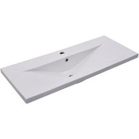 Lavabo de Cerámica Encastrado 101x39,5x18,5 Cm Vidaxl