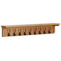 Perchero De Madera Maciza De Roble 90x16x16 Cm Vidaxl
