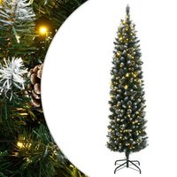 Árbol de Navidad Artificial Estrecho Vidaxl con 300 LEDs 240 cm