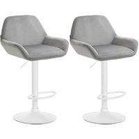 Set de 2 Taburetes de Cocina Braga Terciopelo