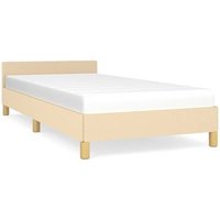 Estructura de Cama con Cabecero de Tela 90x190 Cm