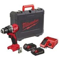 Taladro Atornillador Milwaukee M18BLPD-202C Inalámbrico 20V 2 Ah