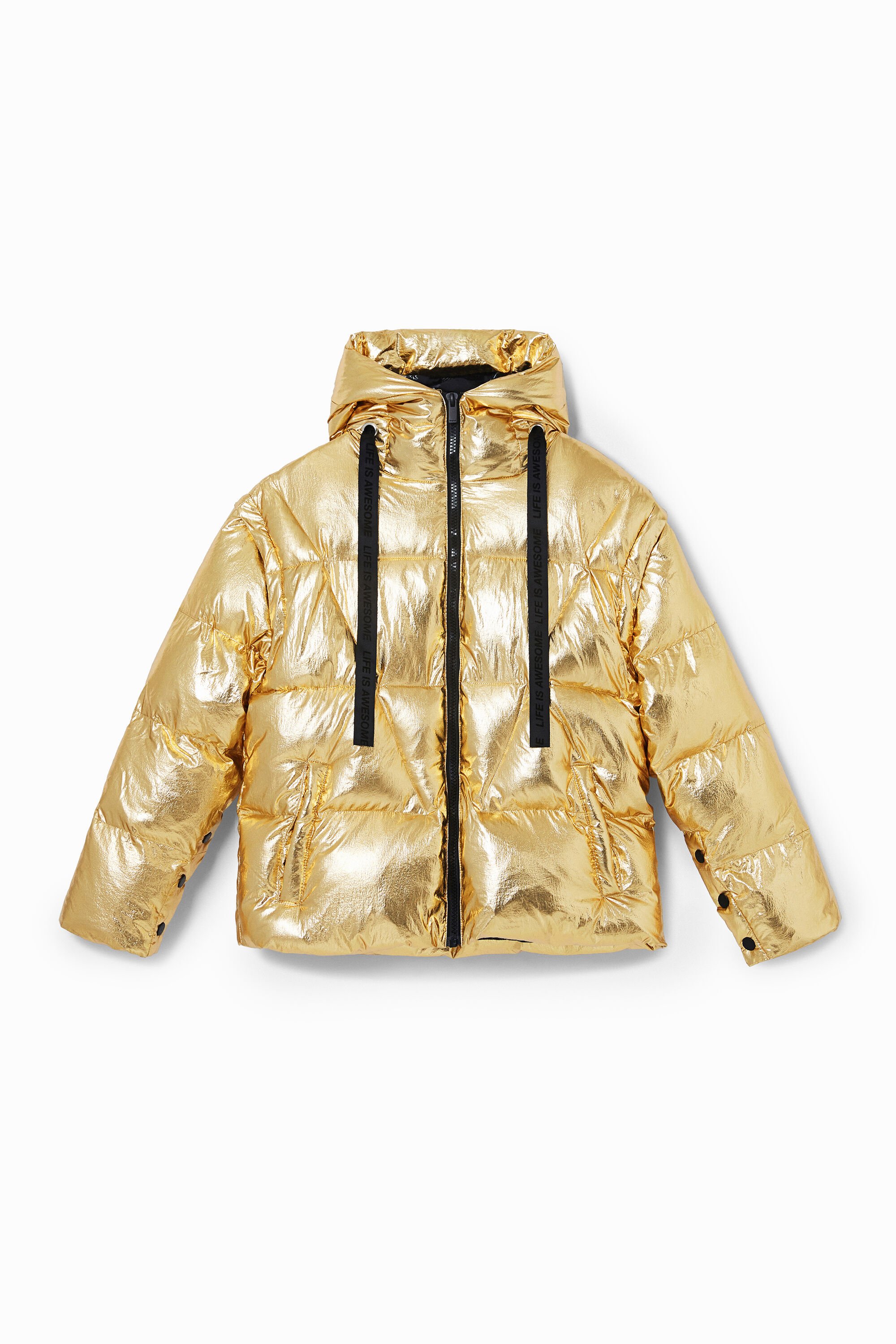 Chaqueta Acolchada Desigual de Hombre con Mangas Desmontables