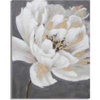Pintura De Pared Hecha A Mano Flor Blanca/dorada