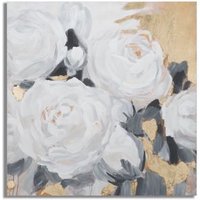 Pintura De Pared Hecha A Mano Flor Blanca
