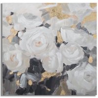 Pintura De Pared Hecha A Mano Flor Blanca