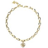 Guess Collar Corazón Acero Dorado
