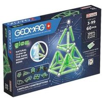 Bloques Magnéticos Geomag Glow Reciclados 60 Piezas