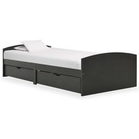 Estructura de cama con 2 cajones de madera de pino 90x200 cm