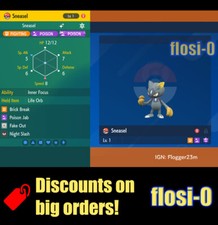Pokémon Escarlata y Violeta Edición 6IV Neasel Hisui