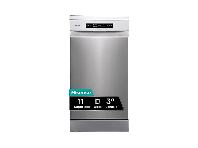 Lavavajillas Hisense HS543D10X con 11 servicios y Motor Inverter