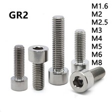 Tornillos hexagonales Allen de titanio GR2