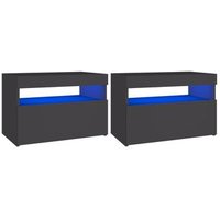 Muebles de TV con luces LED (paquete de 2)