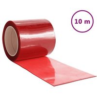 Cortina de Tira para Puertas PVC Rojo 200x1,6 Mm 10 M