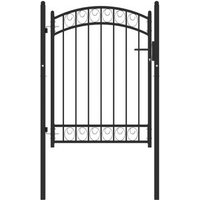 Puerta de Jardín Acero Negro 100x125 Cm CFW57055